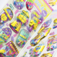 Autocollant liquide transparent à paillettes mobiles 3D personnalisé pour agenda DIY, scrapbooking, papeterie Kawaii de style japonais