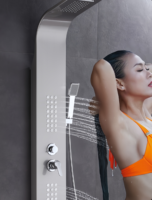 Offre spéciale Colonne de douche murale en acier inoxydable avec cascade pour salle de bain Panneaux de douche