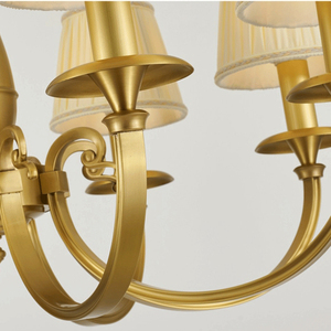 Lampadario di illuminazione del ristorante del paese americano VH, design semplice del corpo lampada in rame, lampadario in tessuto <span class=keywords><strong>da</strong></span> <span class=keywords><strong>camera</strong></span> <span class=keywords><strong>da</strong></span> <span class=keywords><strong>letto</strong></span> - Product Image 5