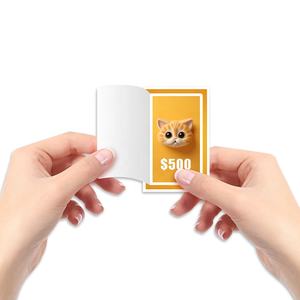 Nuevo diseño 2025 Cat Cards Pull Tab Custom Award Tamaños Colores Impresión digital Papel recubierto Custom Pull Tab Cards - Product Image 2