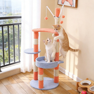 Cat Tree Multi Level Sisal Scratcher With Bed And <b>Toys</b> For Indoor Cats - Product Image 2