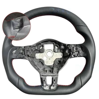 Volant en cuir semi-perforé R-Line pour VW Volkswagen Polo Golf 4 5 6 7 Jetta Tiguan Passat B7 B8