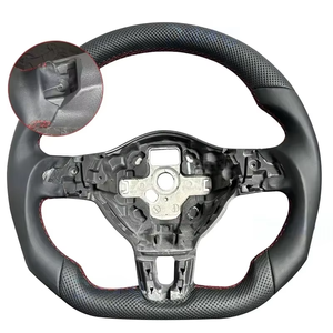 Volante R-Line in Pelle Semiperforata per VW Volkswagen <span class=keywords><strong>Polo</strong></span> <span class=keywords><strong>Golf</strong></span> 4 <span class=keywords><strong>5</strong></span> 6 7 Jetta Tiguan Passat B7 B8 - Product Image 5
