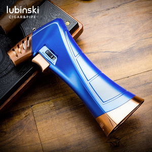 Nuevo producto Lubinski Metal Gas Table <span class=keywords><strong>Torch</strong></span> Jet Flame BBQ Encendedores de cigarrillos Encendedor de cigarros con caja de regalo - Product Image 4
