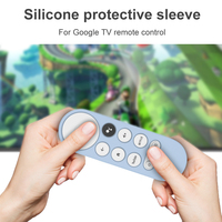 Fernbedienungshülle für 2020 Google Chromecast Smart TV, Silikon-Schutzhülle, rutschfest, weiche TV-Fernbedienungshülle