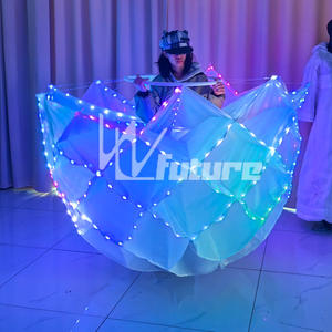 Jupe de danse lumineuse à LED - Lumières colorées rechargeables réglables pour la danse du ventre, les spectacles sur scène, les festivals et les fêtes - Product Image 3