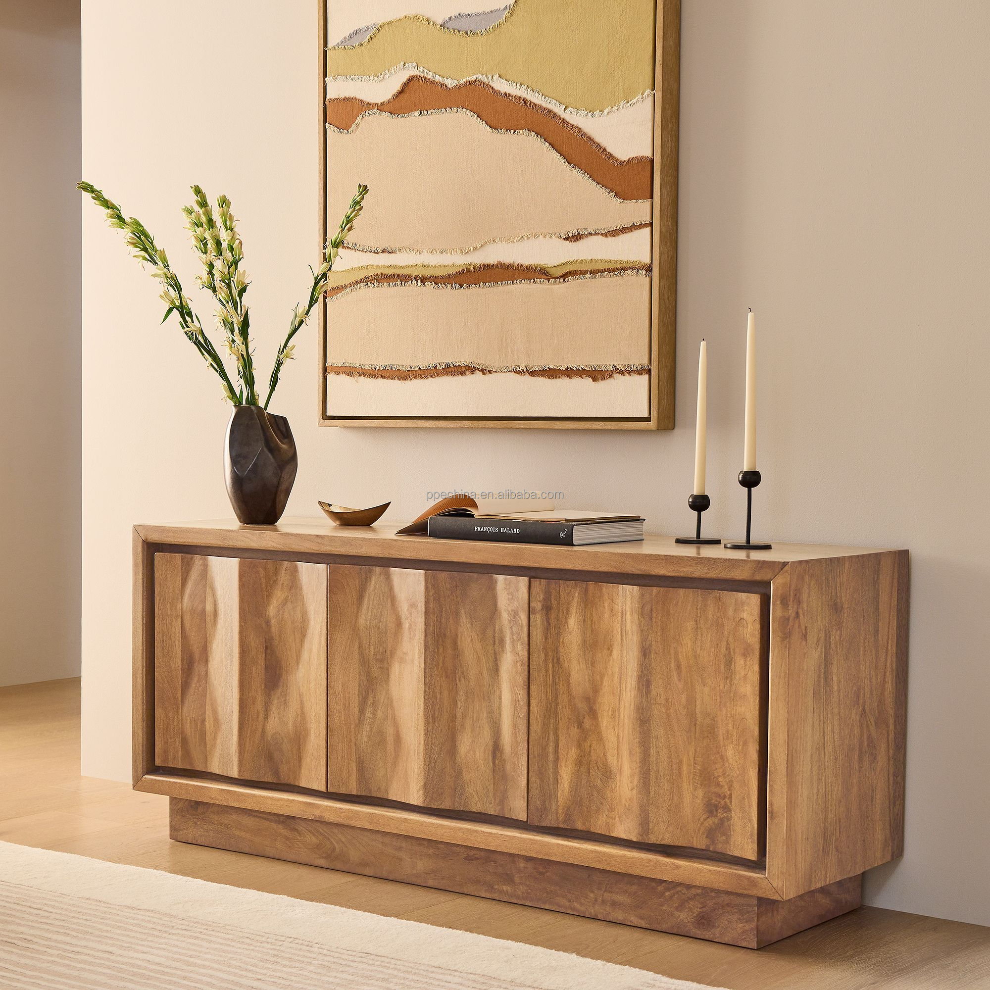 Morden Style Dresser Closet with 6 wooden Solid wood Drawers Bedroom Storage Cabinet with Drawers