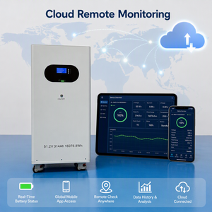 Batería LiFePO4 de 51.2V 314Ah 16kWh con Monitorización WiFi por App, BMS Inteligente, 6000 Ciclos, Almacenamiento Solar Móvil, Almacén en Polonia, Stock en la UE - Product Image 4