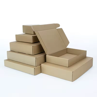 Boîte en carton d'expédition durable Papier kraft ondulé Emballage plat robuste avec structure empilable et logo