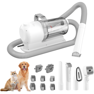 Electrique Professional Dog <span class=keywords><strong>Hair</strong></span> Remover Cleaner kit d'aspirateur de toilettage pour animaux de compagnie avec aspiration sous vide