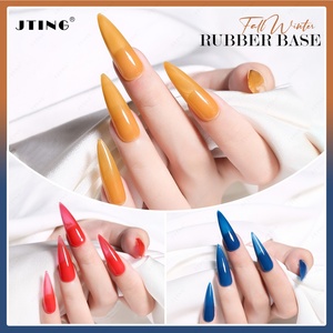 JTING Otoño Invierno 12 colores Esmalte de Gel Base de Goma 2 en 1 Esmalte de Uñas en Gel con Color Base TPO Hema Free OEM Diseño Libre Gel UV para Uñas - Product Image 5
