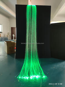 2025 cachoeira fibra óptica cachoeira luz cortina, cortina luz para parede decoração candelabro pingente - Product Image 4