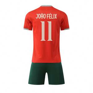 Uniformes de Fútbol de Verano, Cuello Redondo, Manga Corta, Diseño Personalizado Estampado, Nueva Temporada 25/26, Camiseta de Portugal Local, Transpirable y de Secado Rápido - Product Image 2