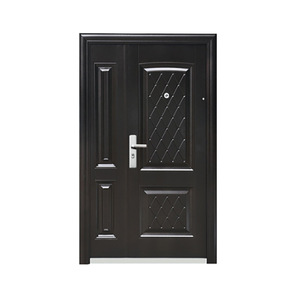 Porte de sécurité double à emboîtement noir, motif diamant, en métal et fer, pour extérieur, antivol, pour construction de villa - Product Image 5