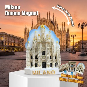 Imán de Refrigerador Personalizado de Resina 3D con Diseño de la Catedral del <span class=keywords><strong>Duomo</strong></span> de Milán, <span class=keywords><strong>Italia</strong></span>, Recuerdo Turístico Gótico, Regalo, Venta al Por Mayor, OEM - Product Image 4