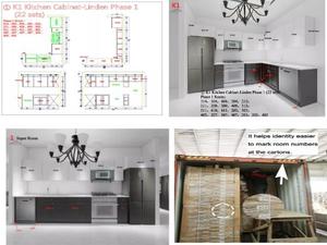 <strong>Euro</strong> Frameless White Modern Design PET Cover Kitchen Cabinets Complete Sets for Building Projects - Product Image 4