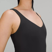 Yoga noir femmes combinaison tricot corps Shapewear léger Compression body 1 pièce combinaison femmes