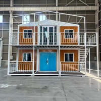 Casa Prefabricada Modular de 2 Pisos y 4 Dormitorios, Instalación Rápida, Estándar, Expandible, con Energía Solar y Baño Completo