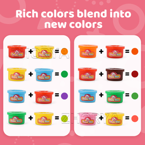 Zhorya Bộ dụng cụ làm chất nhờn đồ chơi mềm tự làm trò chơi cho trẻ em 6 món đồ chơi thủ công bằng đất sét Bộ Bột nhào - Product Image 5