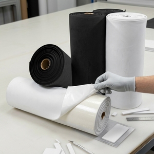 Rouleau de <span class=keywords><strong>mousse</strong></span> EVA imperméable noir et blanc à cellules fermées, isolation thermique, isolation phonique, ignifuge, revêtement de sol - Product Image 5