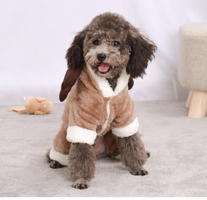 Otoño Invierno <span class=keywords><strong>ropa</strong></span> cálida para perros Coral polar mascota perro transformación traje gato Corgi <span class=keywords><strong>ropa</strong></span> para perros pequeños estampado de Año Nuevo al por mayor - Product Image 3