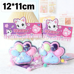 Big Rainbow Cat Paw Squeeze Toy TPR Soft <b>Slime</b> Feel Decompression Anxiety Stress Relief Toy for Kids and Adults - Product Image 4