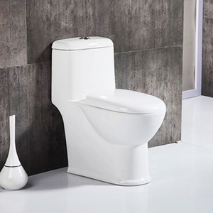 WC monobloc compact à siphon, à poser au sol, pour salle de bain - Product Image 1