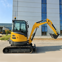 Livraison gratuite SHANTUI 27SR Mini-excavatrice de 2,7 tonnes avec moteur Kubota, flèche pivotante et cabine climatisée