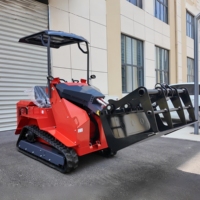 Mini-kniklader met 17,5 kW dieselmotor, compacte rupsbanden, 400 kg laadvermogen en 2 jaar garantie.