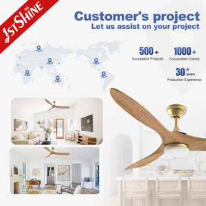 1stshine Ventilateur de plafond Led 60 pouces Fabrication Télécommande Or OEM Couleur Orient Ventilateur de plafond avec pales en bois - Product Image 5
