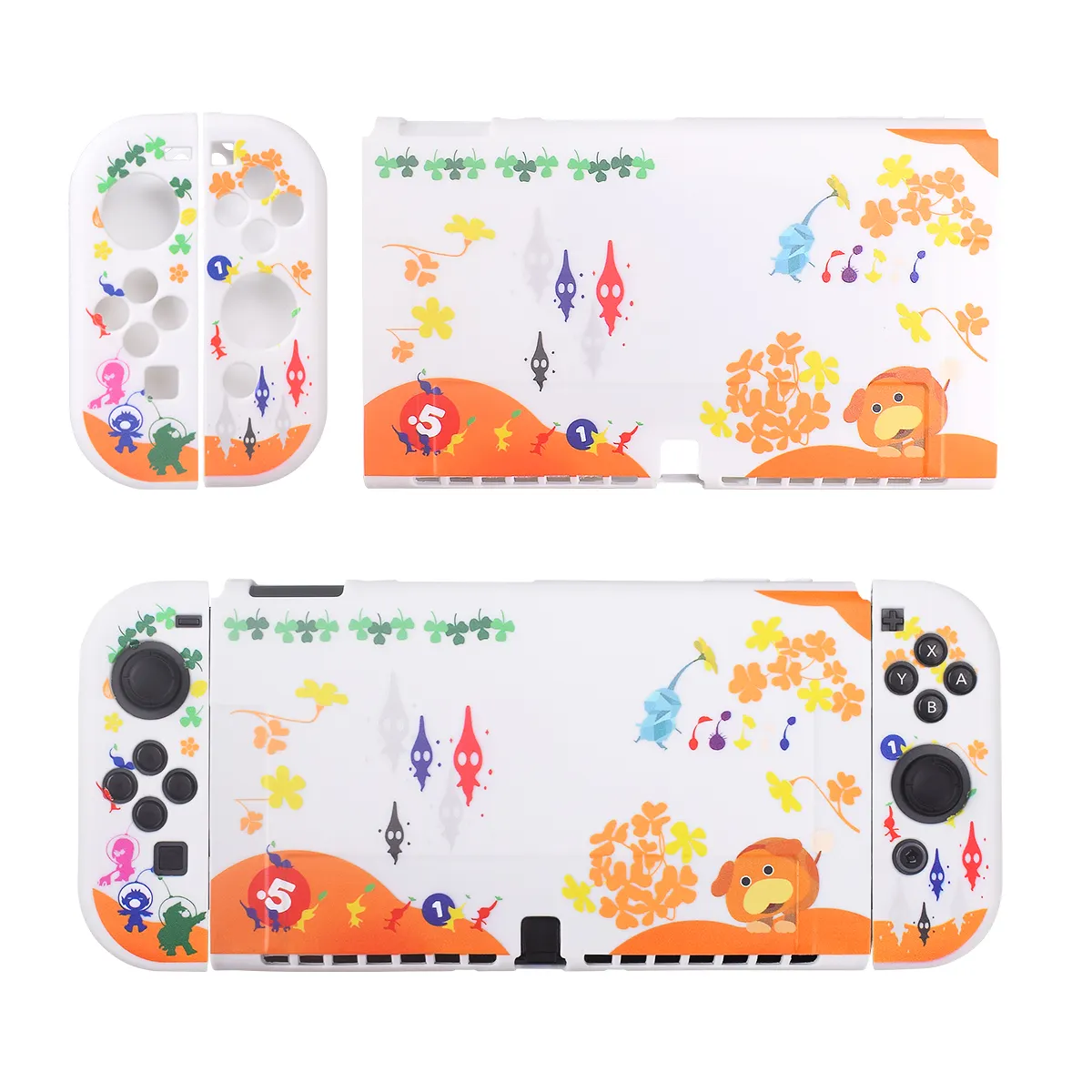 เคสป้องกัน TPU สำหรับนินเท็นโดสวิตช์ OLED ปกอ่อนคอนโซลเกมอุปกรณ์เสริมออกแบบการ์ตูนสำหรับเด็ก