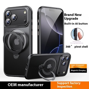 หรูหราสำหรับเคสโทรศัพท์มือถือ Apple 17Air หมุนได้กรอบ Ai ปุ่มเข้ากันได้กับความรู้สึกผิว IPhone17promax เคสโทรศัพท์มือถือ - Product Image 5
