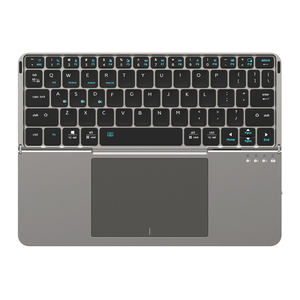 Étui Clavier Pliable 2-en-1 en Cuir avec Support et Pavé Tactile, Clavier <span class=keywords><strong>Externe</strong></span> pour iPad et Tablettes Android – Vente en Gros - Product Image 3