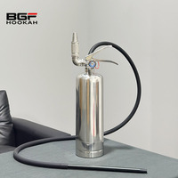 Chicha en gros, nouveau design, 48 cm, type extincteur, en acier inoxydable, avec tuyau en silicone