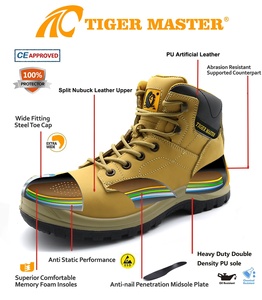 Chaussures de sécurité Tiger Master, résistantes à l'huile et au glissement, semelle en PU, anti-perforation, embout en acier, protection du travail, chaussures de sécurité SBP pour hommes - Product Image 5