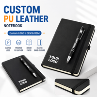 Carnet de notes de bureau personnalisé format A5 en cuir PU, logo personnalisé, fabrication d'usine