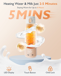 Fabrika özel taşınabilir seyahat bebek süt ısıtıcı dahili lityum pil ısı anne sütü ve biberon sıcak ürünler - Product Image 2