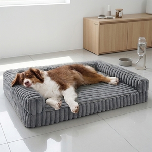Tempat Tidur Hewan Peliharaan Dalam Ruangan Musim Dingin Mewah Ramah Lingkungan Berbahan Bulu Kelinci Modern, Bentuk Persegi Panjang, Empuk, Ortopedi, Dapat Dilepas - Product Image 3