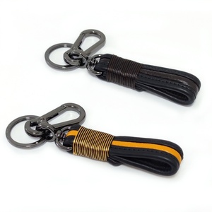 Porte-clés de voiture en cuir personnalisé, fabricant de porte-clés en gros, porte-clés en métal et cuir personnalisé avec logo de marque de voiture en PU - Product Image 3