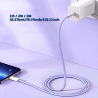 Cable de Carga Rápida USB C Tipo C de Nailon de 60W para iPhone 15 16 17 Pro Max Samsung S26 Xiaomi 17 14 13
