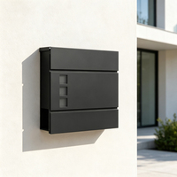 Boîte aux lettres murale extérieure résidentielle en métal, autoportante, étanche, antivol, antirouille, durable, avec revêtement en poudre, pour service postal