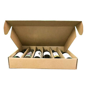 Bán Buôn Tùy Chỉnh Giấy Rượu Vang Hộp Quà Tặng Tông Rượu Vang Chai Tàu Sân Bay Vận Chuyển Bia Hộp Với Chèn - Product Image 2