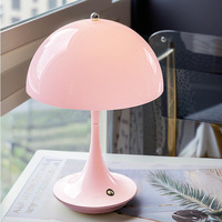 Metall-Pilz-LED-Tischlampe, wiederaufladbar, kabellos, dimmbar per Touch, für Zuhause, Hotel, Dekoration, nordische Tischlampe
