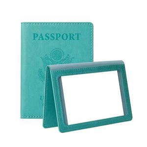 Porta Pasaportes Personalizado al por Mayor con Logotipo, Porta Pasaportes de Viaje de Cuero PU de Lujo con Diseño de Avión y Juego de Etiquetas para Equipaje - Product Image 3