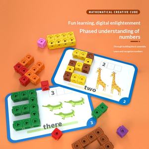Cubes de comptage <span class=keywords><strong>mathématiques</strong></span> pour la rentrée <span class=keywords><strong>scolaire</strong></span>, blocs de comptage à assembler avec cartes STEM, jeux de construction préscolaires avec cubes <span class=keywords><strong>mathématiques</strong></span> - Product Image 5