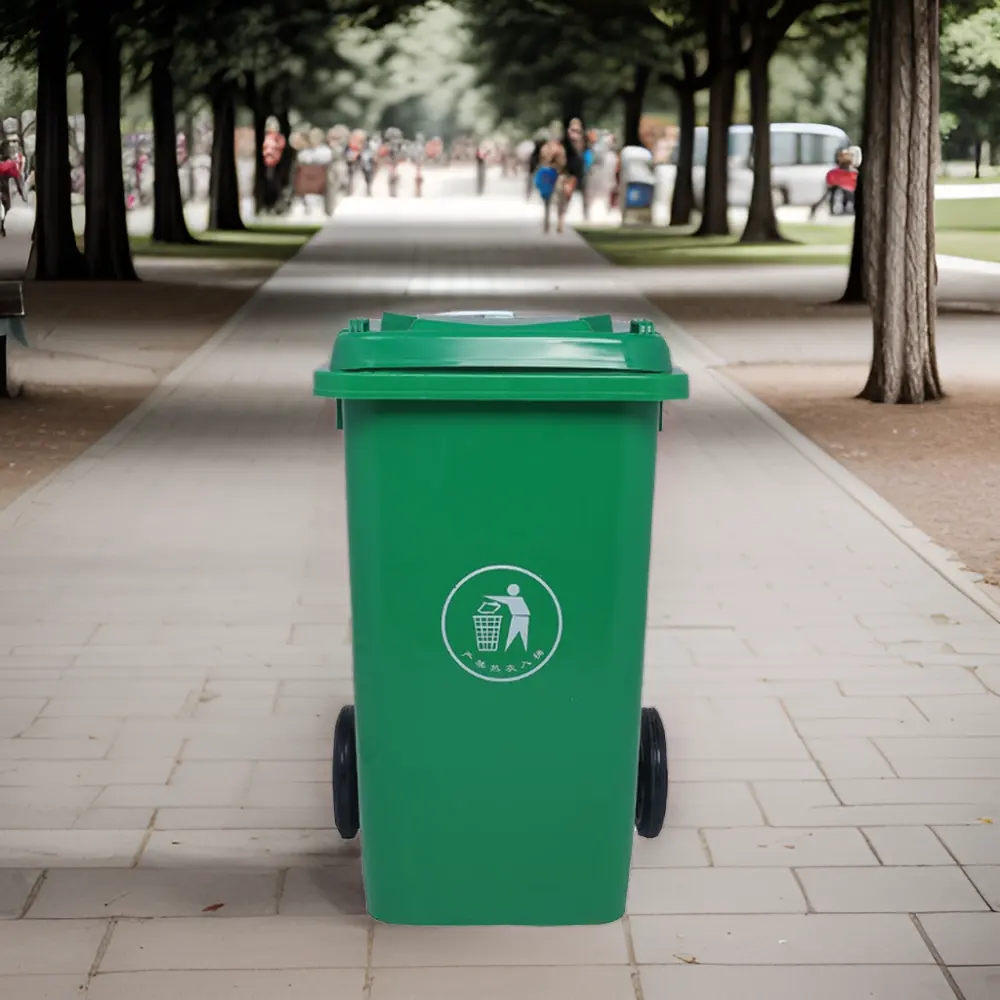 120L Wheelie Bin Outdoor Classified Trash Can Plastic Trash Bin 120 Liter Waste Container Bins