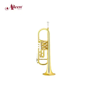 AileenMusic sıcak satış bB anahtar çin fabrika sarı pirinç gövde Rotary trompet (TP8807G)