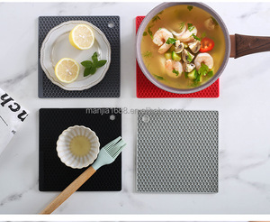Manjia portavasi in Silicone di forma quadrata resistente al calore per uso alimentare per tappetini per sottopentola da cucina cuscinetti caldi <span class=keywords><strong>poggia</strong></span> cucchiaio - Product Image 2