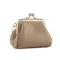 Usine en cuir véritable Mini femme mode changement portefeuilles pochette porte-monnaie