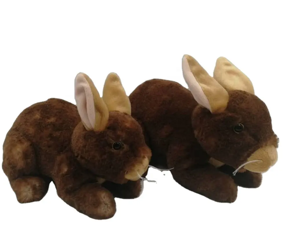 Custom High Quality 12 in cute plush soft stuffed Lying down Rabbits